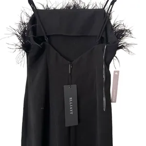 ELLIATT Harley Feather Trim Midi Dress‎ NWT Sz XS thumbnail 4