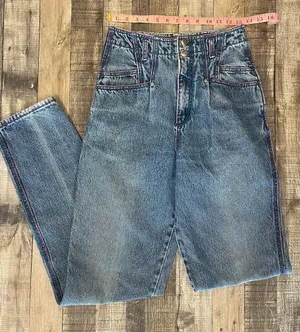 VINTAGE WRANGLERS// blue and pink threading thumbnail 1