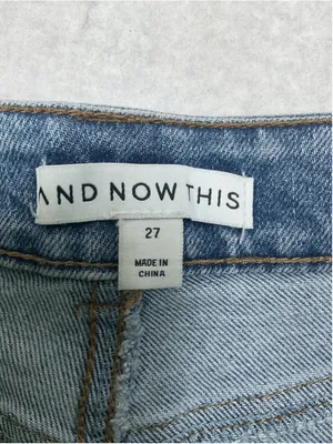 Women’s And Now This Straight Light Wash Stretch Blue Denim Jeans waist 27 inch thumbnail 4