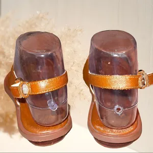 Michael Michael Kors camel colored gold plated thong sandals! thumbnail 5