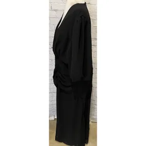 Chelsea28 Forget Me Not Gathered Waist Black Short Sleeve Dress Size XXL thumbnail 4