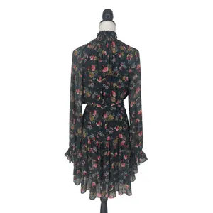 Cinq à‎ Sept Daija Belted Tiered Floral Print Chiffon Mini Dress thumbnail 10