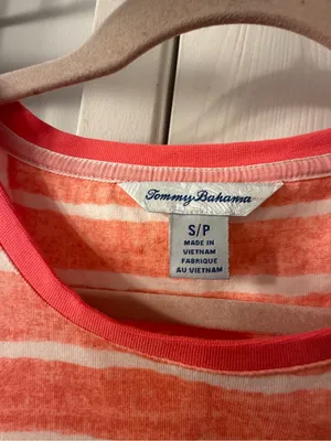 Tommy Bahama Orange & White Striped Short-Sleeve Maxi Dress with Rope Belt thumbnail 3