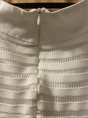 AKIRA Chicago Red Label White Textured Fit & Flare Mini Dress Size S thumbnail 4