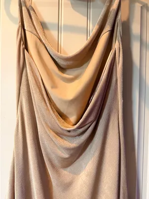Lena NWT Champagne Halter Dress small thumbnail 2
