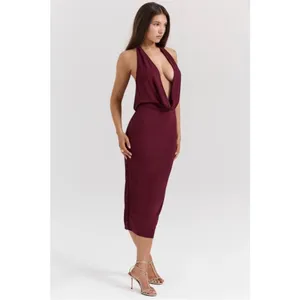 HOUSE OF CB Florentina Halter Minidress in Port Royale Size Small thumbnail 2