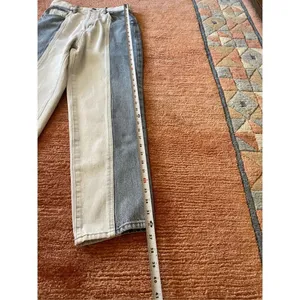 Pacsun Women's Mom Jeans Two Tone Cut and Sew Frayed High Rise Tapered Size 26 thumbnail 7