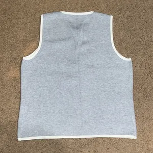 Abercrombie & Fitch A&F Mara Crew LuxeLoft Sweater‎ Vest Gray XL thumbnail 4