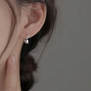 Flower Stud Earrings for Women Silver thumbnail 5