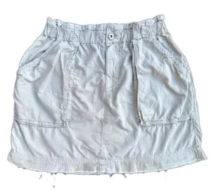 Zara Green Paperbag Waist Mini Skirt Medium Distressed Casual Cottagecore thumbnail 1