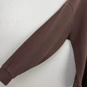 Nuuds Sweatshirt Womens Large Brown Oversized Crewneck Pullover Drop Shoulder thumbnail 4