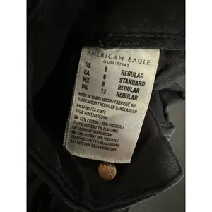 American Eagle AEO‎ Black Denim Distressed Jeggings Women's Size 8 Regular 8R thumbnail 8