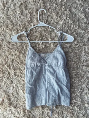 John Galt Babydoll Tank Top light blue thumbnail 2