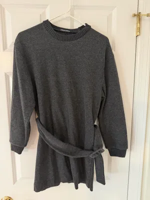 Zara belted sweater dress thumbnail 3