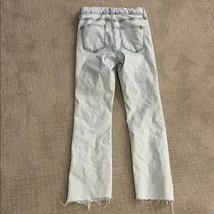 Joes jeans 28 hi rise honey curvy bootcut white wash light denim raw hem thumbnail 5