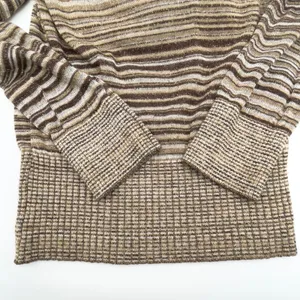 Vintage A‎ Byer Womens Sweater Small Striped Metallic Cowl Neck Y2K thumbnail 8