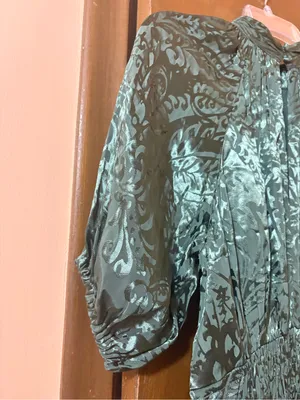 Anthropologie Green Jacquard Maxi Dress thumbnail 8