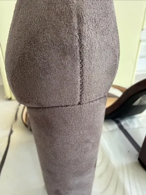 J. Adams Shirley Grey Suede Block Heel Sandals thumbnail 9