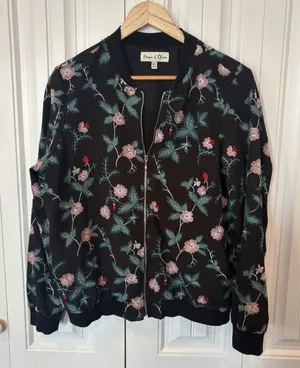 Emma‎ & Olivia Black Embroidered Jacket Size XL thumbnail 1