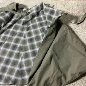Unbranded Reversible Plaid Wrap Skirt Womens Medium Green Gorpcore A-Line Midi thumbnail 6