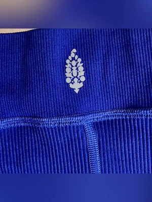 NWT FP Movement Free Throw Shorts S Small Outerspace Blue Crossover Ribbed $40 thumbnail 5