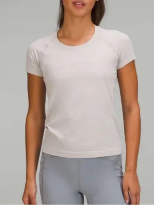 lululemon athletica Short-Sleeve Top in Light Beige thumbnail 1