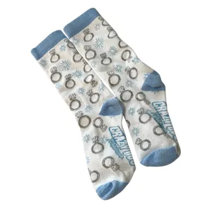 Womens I Said Yes Socks White and Blue Engagement Wedding Bride Gift thumbnail 3