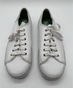 KEDS Sneakers Womens Sz US 8 EU39 White Leather Lace Up Tennis Shoes WH56115 EUC thumbnail 1