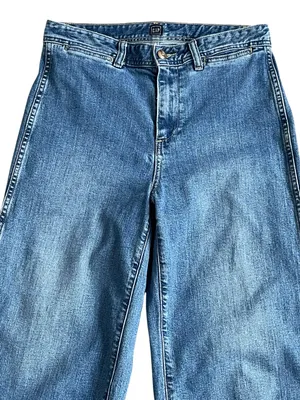 GAP Wide Leg High Rise Women's Cop Jeans Size 8 Medium Blue thumbnail 3