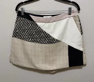 NWT Anthropologie Elevenses Textured Geometric Skort Size 6 $108 Retail thumbnail 1