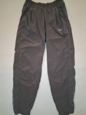 Nike Running Division Gray Athletic Pants Reflective Swoosh Women Size S Pockets thumbnail 1