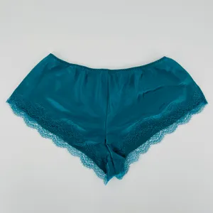 Victoria's Secret Women's Green Satin Sleep Shorts/Boxers with Lace - Size S NWT thumbnail 4