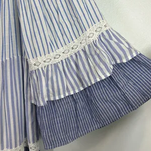 Surf Gypsy striped lightweight off the shoulder swimsuit cover up dress size M thumbnail 3
