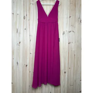 NWT Lulus Heavenly Hues Magenta Maxi Dress Bridesmaid Gala Wedding Holiday Sz L thumbnail 3
