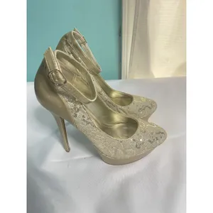 Baker heels Karrie Gold/Glitter Size 7.5 BinC‎ Gold thumbnail 2
