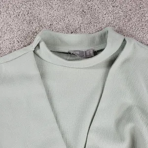 ASOS Womens Dress 4 Mint Green Textured Wrap V Neck Plunge Kimono Tie Waist thumbnail 11