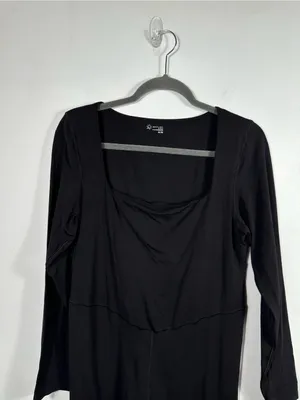 OFFLINE by Aerie Real Me Xtra Black Long Sleeve Jumpsuit Bodysuit Size XL‎ thumbnail 5