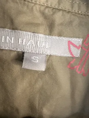Tin Haul Small Western Shirt Tan Pearl Snap Cotton Ranchwear Cowgirl Embroidered thumbnail 5