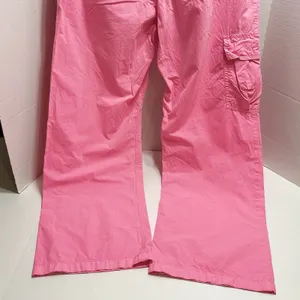 Aerie Baggy Cargo Skater Pants Neon Pink Oversized Wide Leg Medium thumbnail 6