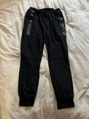 Lounge Modchok XL Black Leather Cotton Sweat Pant thumbnail 1