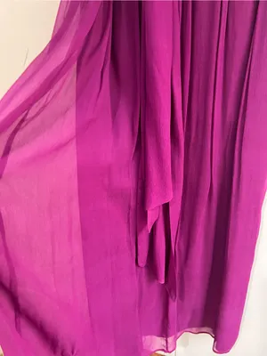 J.Crew 100% Silk Strapless Pleated Maxi Dress Magenta Fuchsia Wedding Guest thumbnail 10