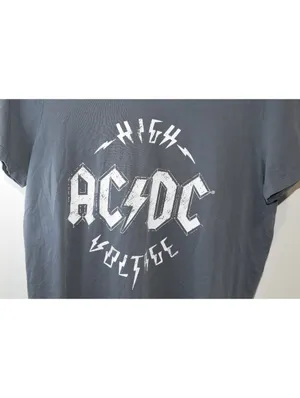 AC/DC High Voltage Graphic T-Shirt Medium Gray Vintage Style thumbnail 2