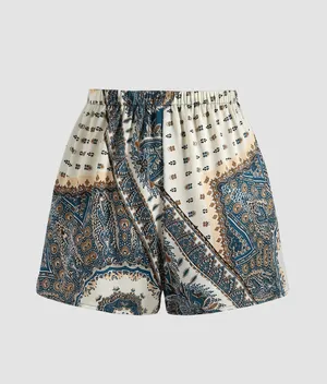 Cider X-small Blue and White Paisley Shorts thumbnail 2