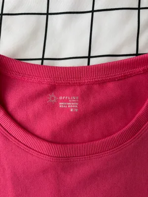 Pink Offline by Aerie Square Cropped Top Size Medium. thumbnail 3