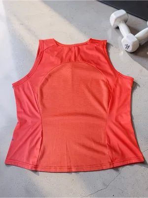 Patagonia Made in USA Athletic Tank Top orange Mesh Size Large thumbnail 10