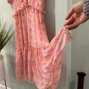 LoveShackFancy Pink Floral Midi Dress thumbnail 8