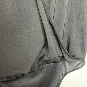 NWT  Black Faux Wrap BodySuit thumbnail 8