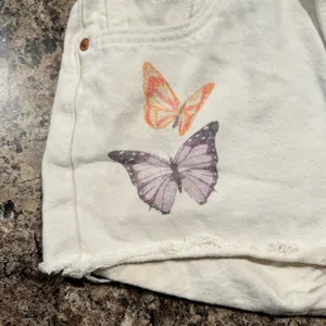 Levis Denim Shorts 501 Butterfly Y2K Cottage Button Fly 90s Grunge Fairy Boho 24 thumbnail 4