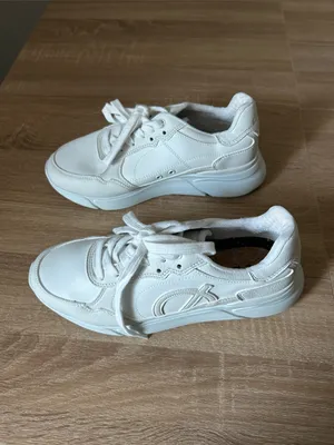Women's Classic White Lace-Up Sneakers thumbnail 2