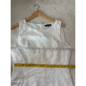 Lulus Exquisite Moments White Floral Jacquard Sleeveless Mini Dress Size Large thumbnail 7